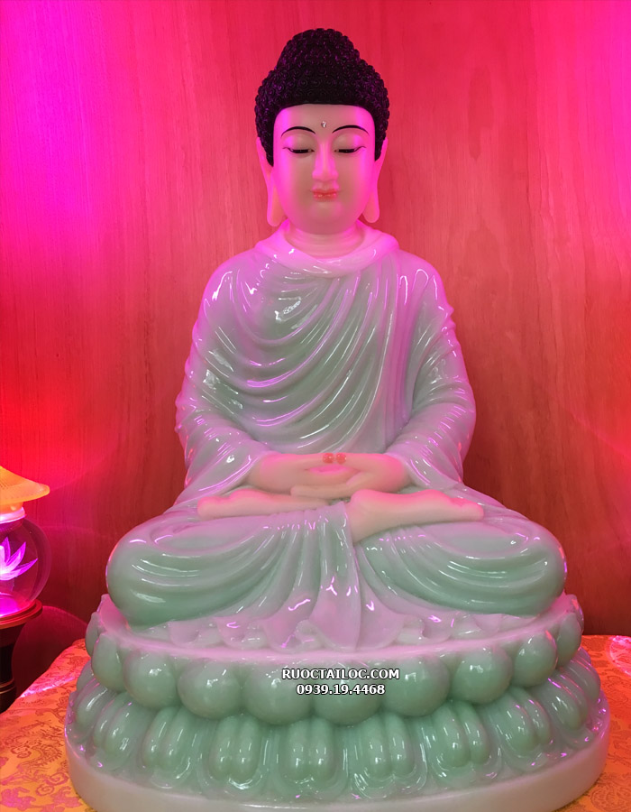 Tượng Phật Bổn Sư Thích Ca Mâu Ni bằng đá xanh ngọc