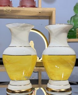 Bộ đồ thờ cúng Phật và Gia Tiên bằng sứ vân vàng đẹp