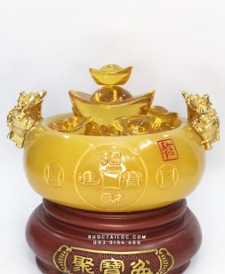 Bát tụ bảo thạch anh vàng ngọc đẹp