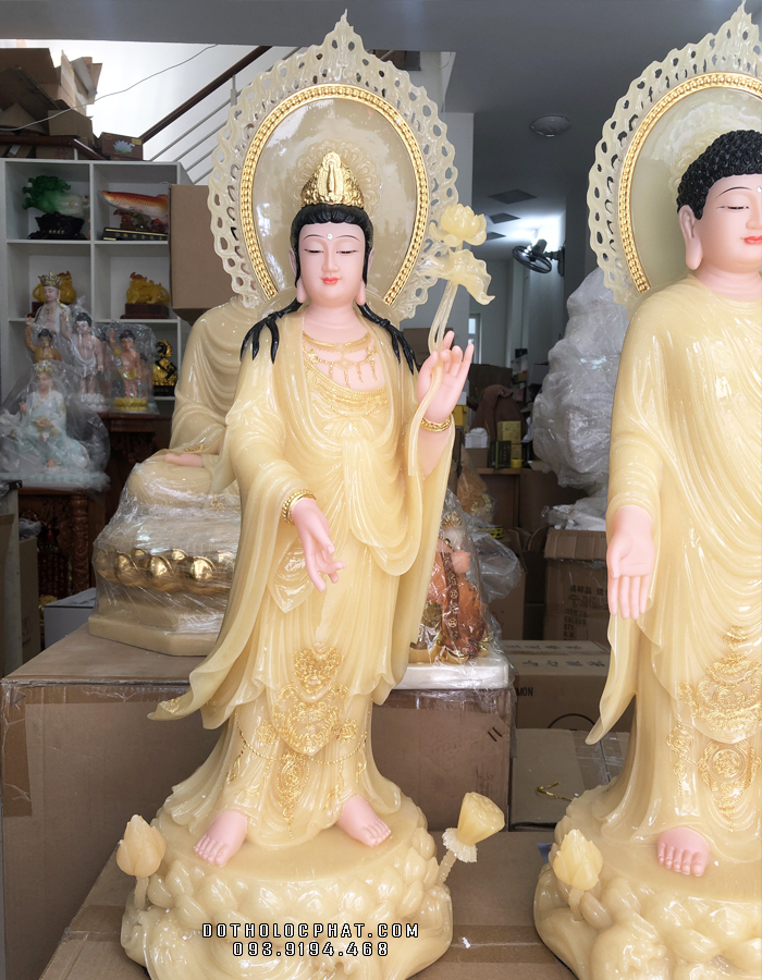 tượng tây phương tam thánh vàng ngọc thạch anh đẹp nhất