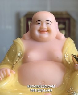 tượng phật di lặc đế vuông thạch anh vàng ngọc đẹp