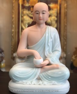 Tượng Thánh Tăng Sivali y áo màu trắng đẹp nhất