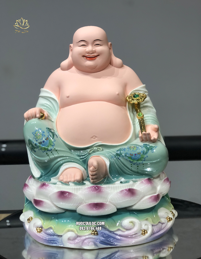 Tượng Phật Di Lặc bằng Poly vẽ gấm đẹp nhất