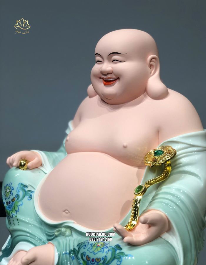 Tượng Phật Di Lặc bằng Poly vẽ gấm đẹp nhất
