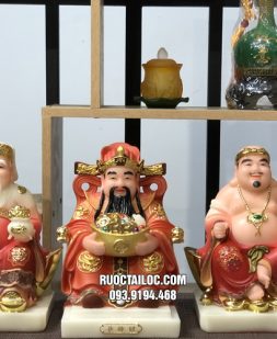 Bộ 3 ông thần tài thổ địa vẽ gấm đẹp