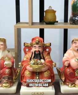 Bộ 3 ông thần tài thổ địa vẽ gấm đẹp