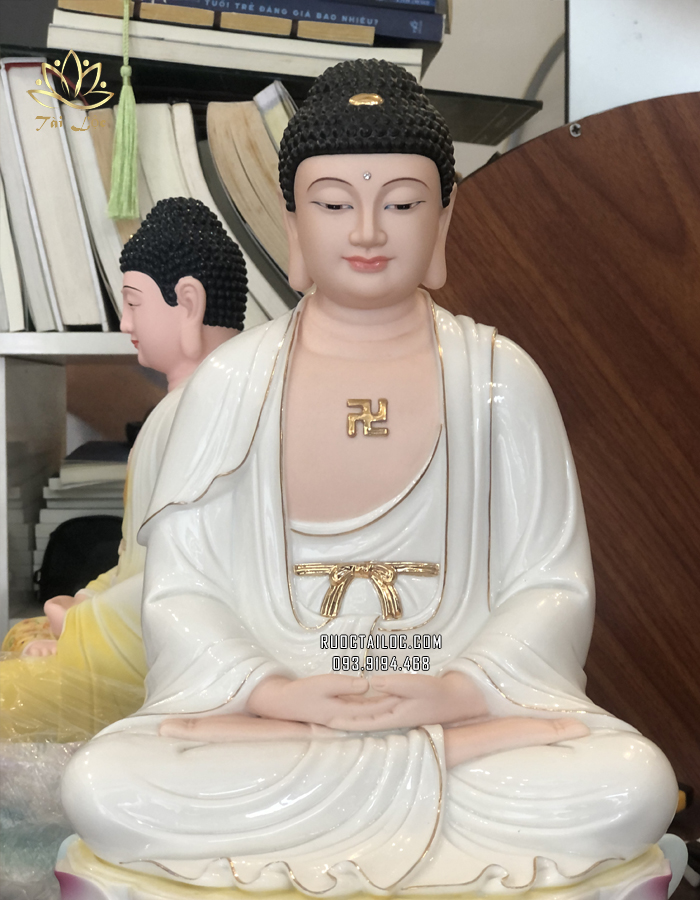 Tượng Phật A Di Đà diện đẹp, trang nghiêm, hảo tướng
