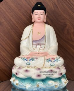 Tượng Phật Dược Sư ngồi đế non nước bằng Poly cao cấp DS-023