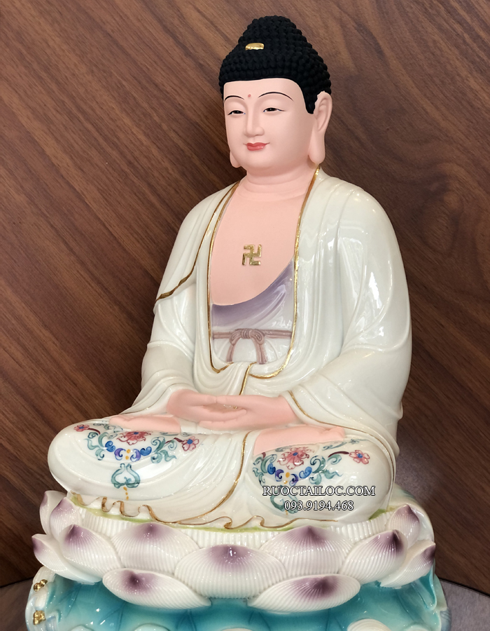 Tượng Phật Dược Sư ngồi đế non nước bằng Poly cao cấp DS-023