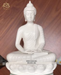 Tượng Phật Thích Ca bằng sứ trắng cao cấp đẹp nhất hcm