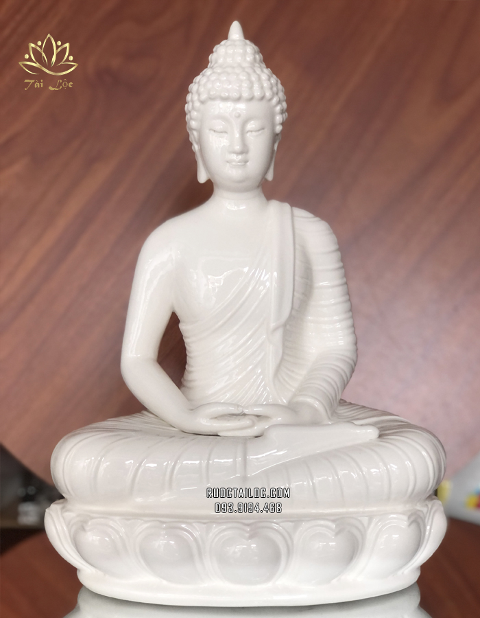 Tượng Phật Thích Ca bằng sứ trắng cao cấp đẹp nhất hcm