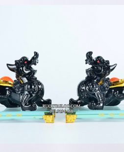 Tỳ Hưu phong thủy đen đế kiếng chiêu tài - trấn trạch tịch tà THPT-049