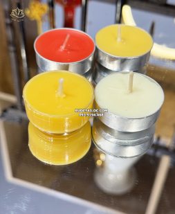 nến tealight hộp 75 viên thơm dịu nhẹ 2 không độc hại 2 màu đỏ và vàng