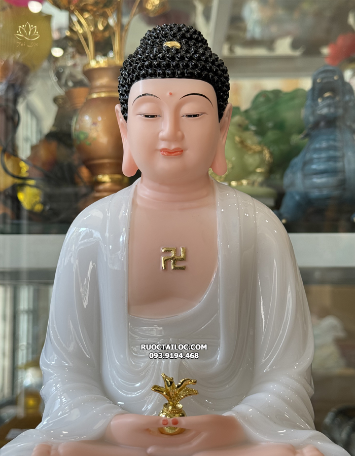 tượng Phật Dược Sư Trắng đẹp