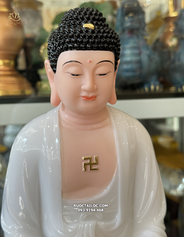 tượng Phật Dược Sư Trắng đẹp