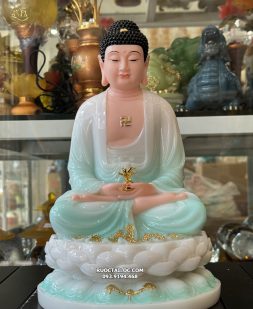 tượng Phật Dược Sư Xanh Ngọc 30-4-50cm