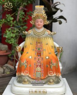 Tượng Bà Chúa Xứ Thánh Mẫu bột đá gấm vàng