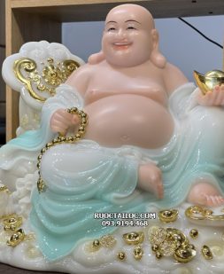 tượng Phật Di Lặc Như Ý Xanh Ngọc đẹp
