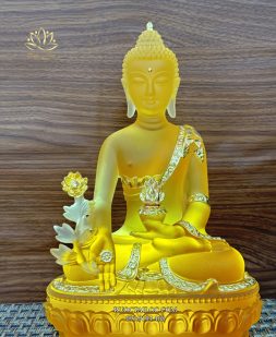 Tượng Phật Dược Sư Lưu Ly Vàng Ngọc dát vàng