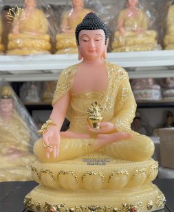 Tượng Phật Dược Sư bằng bột đá thạch anh cao cấp