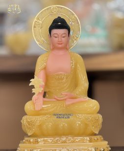 Tượng Phật Dược Sư Thạch Anh Có Hào Quang đế 8 cạnh