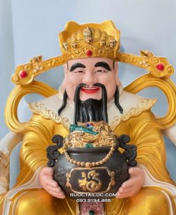 Tượng Thần Tiền Bằng Sứ Gấm Vàng Cao Cấp 1