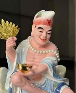 Tượng Tế Công màu xanh lam bằng poly cao cấp