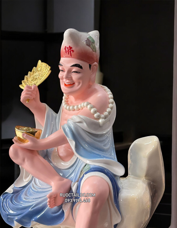 Tượng Tế Công màu xanh lam bằng poly cao cấp
