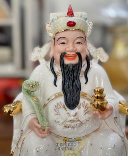 Tượng Thần Tiền Bằng Sứ Trắng Cao Cấp