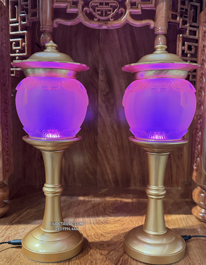 đèn thờ cúng lưu ly cao cấp