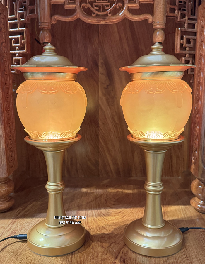 đèn thờ cúng lưu ly cao cấp