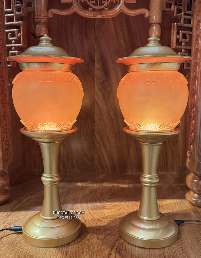 đèn thờ cúng lưu ly cao cấp