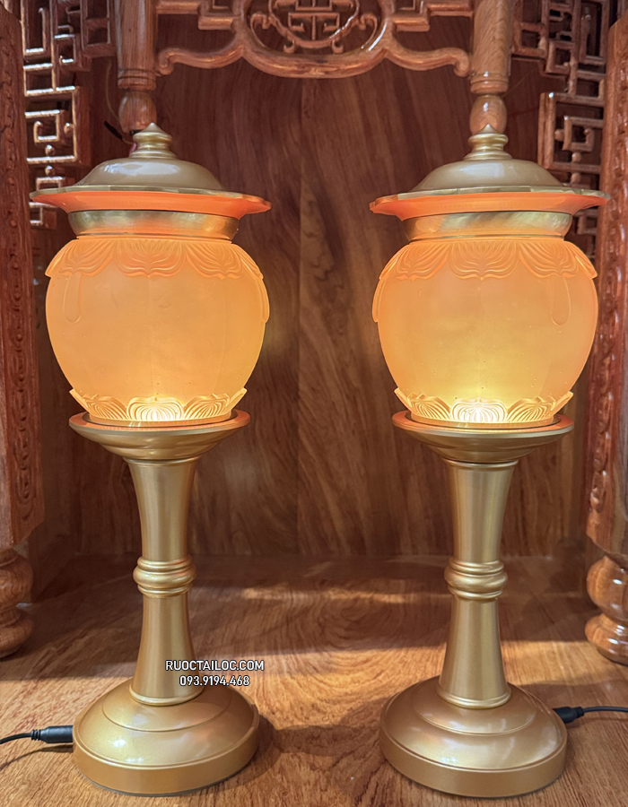 đèn thờ cúng lưu ly cao cấp