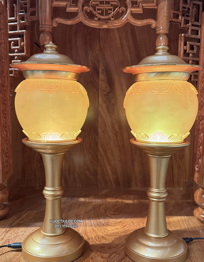 đèn thờ cúng lưu ly cao cấp