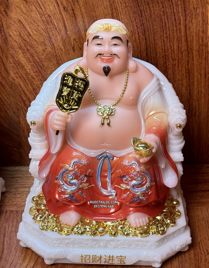 tượng ông địa thần tài bằng bột đá đỏ nhiều size