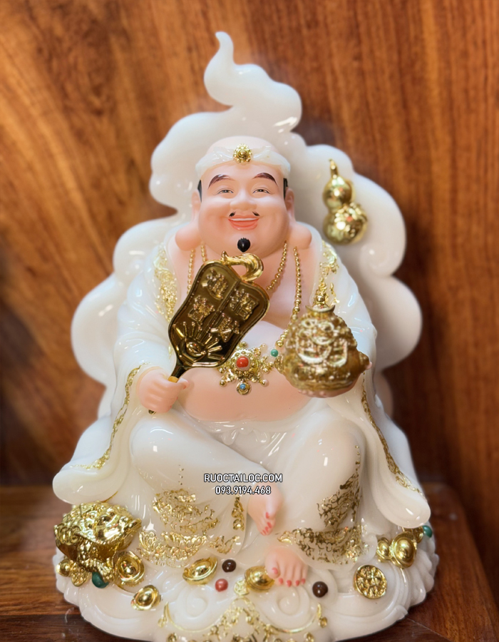 tượng ông địa thần tài bằng bột đá vân phong đẹp