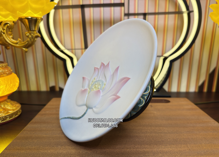 dĩa trái cây thờ cúng hồng liên tịnh đế đẹp