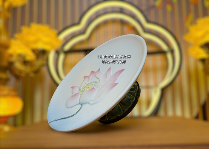 dĩa trái cây thờ cúng hồng liên tịnh đế đẹp