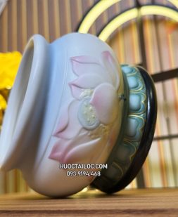 lu hương - bát nhang hoa sen hồng liên tịnh đế đẹp