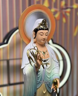 tôn tượng Tây Phương Tam Thánh Có Hào Quang vẽ gấm chuyển màu