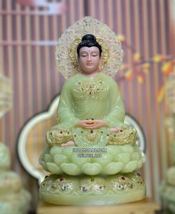 Tôn Tượng Phật Thích Ca bằng bột đá thạch ngọc xanh đẹp