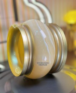 Lư hương bát nhang thờ cúng bằng đá tự nhiên vàng ngọc đẹp