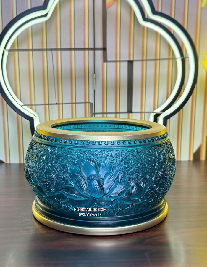 lư hương lưu ly xanh ngọc đẹp nhất