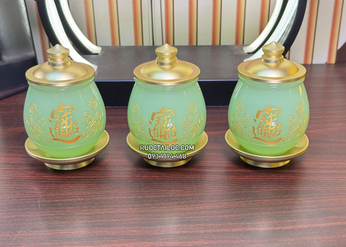 chum có nắp thờ cúng chiêu tài tiến bảo đẹp