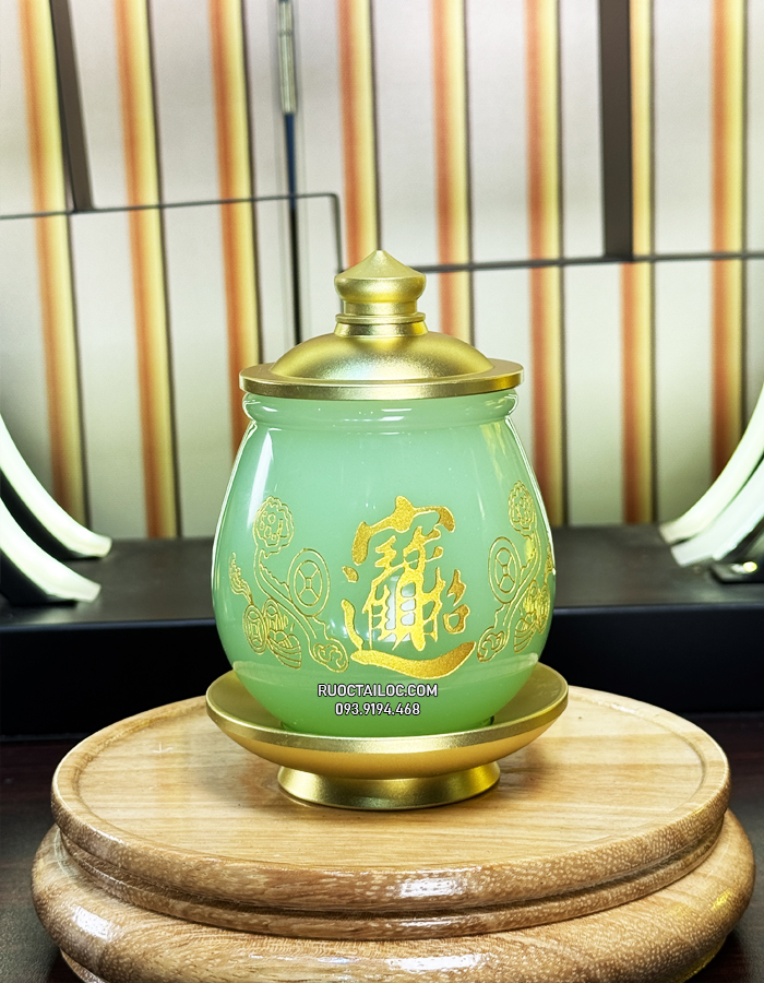 chum có nắp thờ cúng chiêu tài tiến bảo đẹp