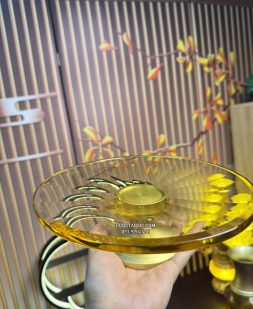 dĩa lưu ly vàng ngọc thờ cúng đẹp