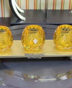 Khay 3- khay 5 lưu ly vàng ngọc thờ cúng đẹp