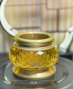 lư hương 7in luu ly vàng ngọc đẹp