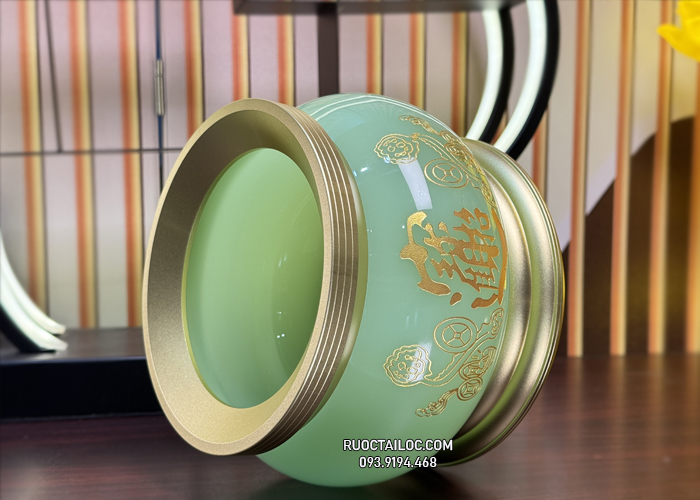 Lư Hương Thờ Cúng Chiêu Tài Tiến Bảo Xanh Ngọc