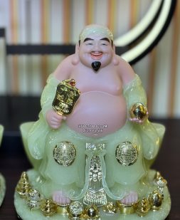 Tượng Ông Địa Thần Tài Xanh Thạch Ngọc đẹp